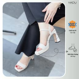 Thumbnail Giày Nữ Đế Cao 9P Gót Vuông Quai Ngang ARES HADU MM956 Đế Đúp Sườn Kép Bảo Hành 12T 4