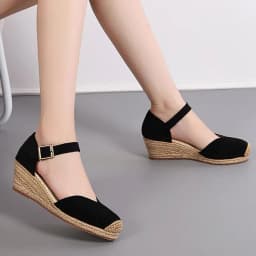 Thumbnail Giày Nữ Đế Xuồng Bọc Cói Da Lộn Sang Trọng Siêu Êm Nhẹ Tôn Dáng 5Cm Phù Hợp Đi Học Đi Làm Đi Chơi 1