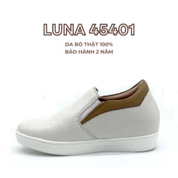Thumbnail Giày nữ độn đế 5p LUNASHOES45401 slip on không dây da bò mềm êm chân đẹp dễ phối  đồ 3