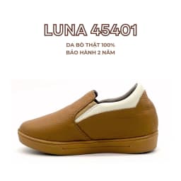 Thumbnail Giày nữ độn đế 5p LUNASHOES45401 slip on không dây da bò mềm êm chân đẹp dễ phối  đồ 4