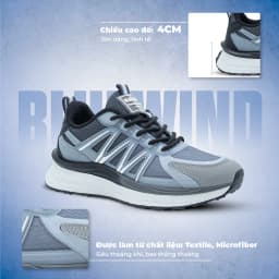 Thumbnail Giày Đôi Thể Thao Nam Nữ BLUEWIND Sort Hand Thoáng Khí Đế Cao Su Nguyên Khối Êm Mềm 68376 3