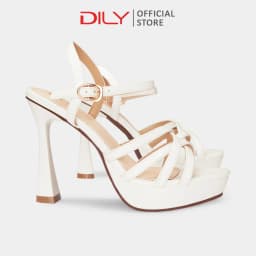 Thumbnail Giày sandal cao gót đế đúp DILY quai dây mảnh tôn chân, sandal nữ mũi tròn tôn dáng cao 11cm AA0441 2