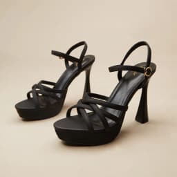 Thumbnail Giày sandal cao gót đế đúp DILY quai dây mảnh tôn chân, sandal nữ mũi tròn tôn dáng cao 11cm AA0441 4