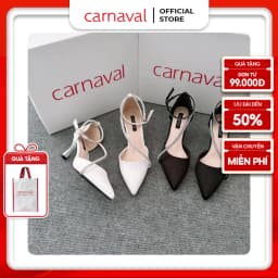 Thumbnail Giày sandal cao gót mũi nhọn Carnaval cao 7 phân đính xoàn đá siêu sang - VS18 1