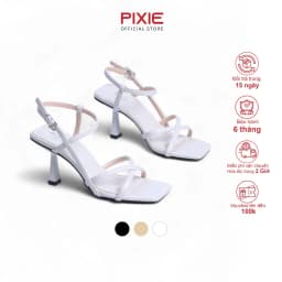 Thumbnail Giày Sandal Cao Gót Nữ 7cm Quai Chéo Pixie H088 1