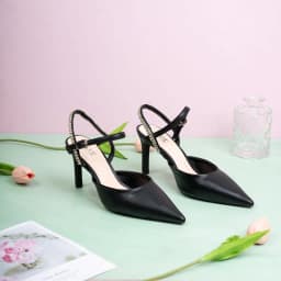 Thumbnail Giày Sandal Cao Gót Nữ 8cm Bít Mũi Hậu Đính Đá Pixie H300 2