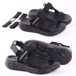 Thumbnail Giày Sandal Dù Sport Nhẹ Êm Đi Học Đi Làm Đi Chơi Đế Cao 4 Cm Xé dán quai chéo quai dù nam, nữ HISHOO F001 3