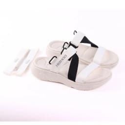 Thumbnail Giày Sandal Dù Sport Nhẹ Êm Đi Học Đi Làm Đi Chơi Đế Cao 4 Cm Xé dán quai chéo quai dù nam, nữ HISHOO F001 4