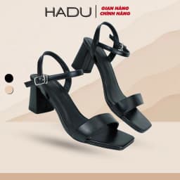 Thumbnail Giày Sandal Gót Vuông 7P Quai Ngang HADU HS502 Kiểu Dáng Basic Công Sở Bảo Hành 12T 1