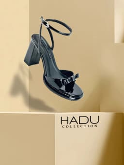 Thumbnail Giày Sandal Gót Vuông ERICA 9P Quai Ngang Đính Nơ HADU M7145 Da PU Cao Cấp Đế Chống Trượt BH 12T 3