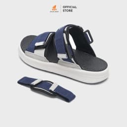 Thumbnail Giày Sandal Nam nữ 2 quai ZX 2822 Navy Grey bản to phối quai dán chéo quai sau tháo rời có đệm gót đế EVA phylon mới 3