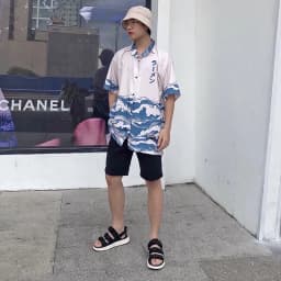 Thumbnail Giày Sandal Nam Nữ Genki Màu Đen Quai Chéo Thời Trang Chính Hãng YK279 2