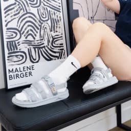 Thumbnail Giày Sandal Nam Nữ Genki Màu Xanh Xám Quai Chéo Thời Trang Chính Hãng YK279 3