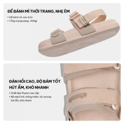 Thumbnail Giày Sandal Nam Nữ Platy 5 Khoen Gài, Thoải Mái, Siêu Nhẹ Shondo Nhiều Màu 1