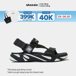 Thumbnail Giày Sandal Nam Nữ Shondo Êm Chân, Bền F8 Đen Trắng Ver.2 F8M1012 1