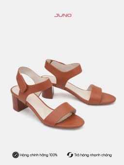 Thumbnail Giày Sandal Nữ 5cm Thời Trang JUNO Gót Vuông Quai Ngang SD05003 1