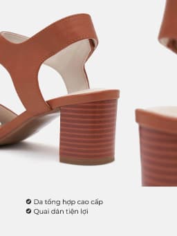 Thumbnail Giày Sandal Nữ 5cm Thời Trang JUNO Gót Vuông Quai Ngang SD05003 2