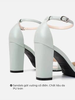 Thumbnail Giày Sandal Nữ 9cm Thời Trang JUNO Gót Vuông Quai Ngang SD09070 2