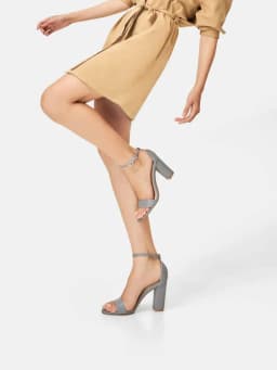 Thumbnail Giày Sandal Nữ 9cm Thời Trang JUNO Gót Vuông Quai Ngang SD09070 4