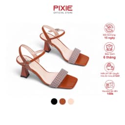 Thumbnail Giày Sandal Nữ Cao Gót 7cm Phối Màu Thời Trang Pixie X958 1