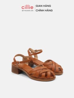 Thumbnail Giày Sandal Nữ Cillie Mũi Rọ Đan Dây Độc Đáo Gót Vuông 5p 1067 1