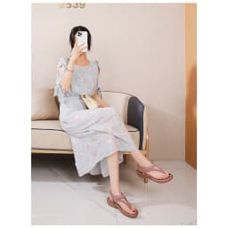 Thumbnail Giày Sandal Nữ, Dép Xỏ Ngón Quai Hậu Đế Bệt Quai Dây Đế Cao 3Cm Phù Hợp Đi Học Đi Làm Đi Chơi 1