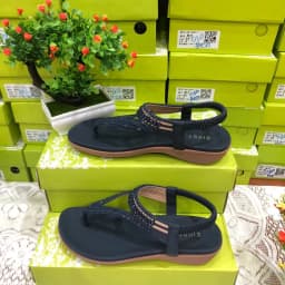 Thumbnail Giày Sandal Nữ, Dép Xỏ Ngón Quai Hậu Đế Bệt Quai Dây Đế Cao 3Cm Phù Hợp Đi Học Đi Làm Đi Chơi 3