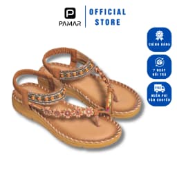 Thumbnail Giày Sandal Nữ, Dép Xỏ Ngón Quai Chéo Đính Hoa Đế 3.5Cm Siêu Êm Thoải Mái Vận Động Di Chuyển Đi Học Đi Làm Đi Chơi 1