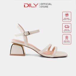 Thumbnail Giày sandal nữ DILY gót vuông mạ đồng quai mảnh cao 5cm_AA0273 1