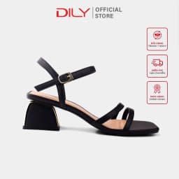 Thumbnail Giày sandal nữ DILY gót vuông mạ đồng quai mảnh cao 5cm_AA0273 2