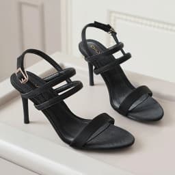 Thumbnail Giày sandal nữ DILY quai mảnh basic bít hậu , sandal cao gót da vân tôn dáng cao 8cm DL0572 3