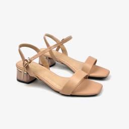 Thumbnail Giày Sandal Nữ Đế Vuông 3 Phân ,Dép Guốc Cao Gót Quai Ngang 3cm Da Mềm NUDDO _ N305 4