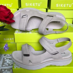 Thumbnail Giày Sandal Nữ Quai Ngang Siêu Nhẹ Khóa Dán Tiện Lợi Phong Cách Khỏe Khoắn Năng Động Của Giới Nữ Đế Gót 3CM (004) 4