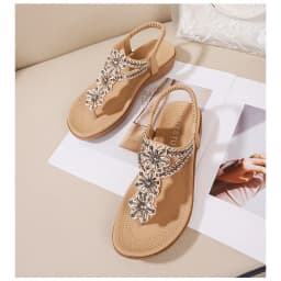 Thumbnail Giày Sandal Nữ SIKETU, Dép Kẹp Êm Nhẹ Đính Hạt Sang Trọng Phù Hợp Đi Làm Đi Đi Chơi Phong Cách Âu Mỹ 3