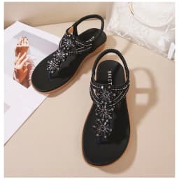 Thumbnail Giày Sandal Nữ SIKETU, Dép Kẹp Êm Nhẹ Đính Hạt Sang Trọng Phù Hợp Đi Làm Đi Đi Chơi Phong Cách Âu Mỹ 4