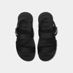 Thumbnail Giày sandal Shondo Nam Nữ Quai Liền Đen Full F6S1111 2