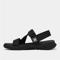 Thumbnail Giày sandal Shondo Nam Nữ Quai Liền Đen Full F6S1111 4