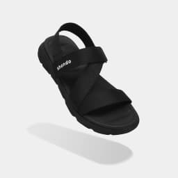 Thumbnail Giày Sandals Nam Nữ Cao Cấp Unisex Êm Chân Quai Liền Shondo F6 Sport Đen F6S1111 2