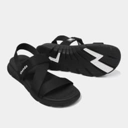 Thumbnail Giày Sandals Nam Nữ Cao Cấp Unisex Êm Chân Quai Liền Shondo F6 Sport Đen F6S1111 4