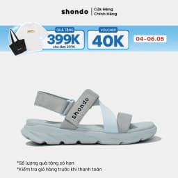 Thumbnail Giày Sandals Nam Nữ Shondo F6 Sport Đế Xám Phối Quai Xanh Da Trời F6S2030 1