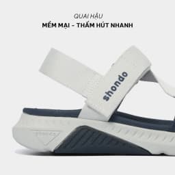 Thumbnail Giày Sandals Nam Nữ Shondo F7 Racing Phối Màu Xám Rêu Xanh Dương F7R2435 2