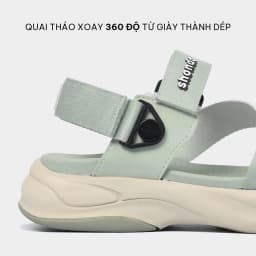 Thumbnail Giày Sandals Nam Nữ SHONDO F8B Êm, Thời Trang Thích Hợp Đi Làm, Đi Học Chơi Màu Xám Be F8B2025 2