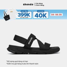 Thumbnail Giày Sandals Nam Nữ Unisex Êm Chân Shondo F6 Sport Đen Full F6S301 1