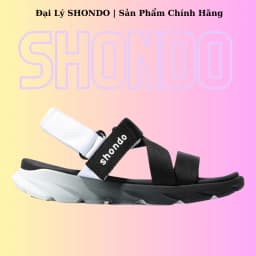 Thumbnail Giày Sandals Shondo F6 Sport ombre đế 2 màu đen trắng F6S0110 1