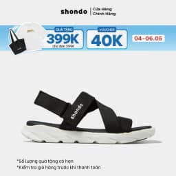 Thumbnail Giày Sandals SHONDO F6 Sport Thời Trang Êm Ái Năng Động Màu Đen Trắng F6S003 1