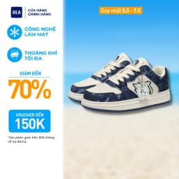 Thumbnail Giày sneaker nam nữ unisex HLA Jeans màu trắng xanh chính hãng, kiểu dáng thời trang đơn giản thoáng khí, đế cao su êm m 1