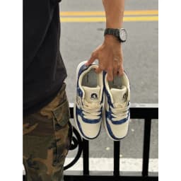 Thumbnail Giày sneaker nam nữ unisex HLA Jeans màu trắng xanh chính hãng, kiểu dáng thời trang đơn giản thoáng khí, đế cao su êm m 3