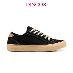 Thumbnail Giày Sneaker Nam Nữ Vải Canvas DINCOX E12 Black/Beige Đơn Giản Thanh Lịch 2