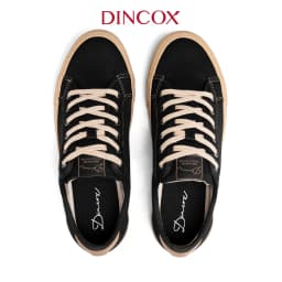 Thumbnail Giày Sneaker Nam Nữ Vải Canvas DINCOX E12 Black/Beige Đơn Giản Thanh Lịch 4