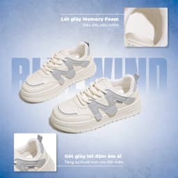 Thumbnail Giày Sneaker Nữ BLUEWIND MulLite Da PU Cao Cấp, Mềm Mại, Thoáng Khí 68882 4